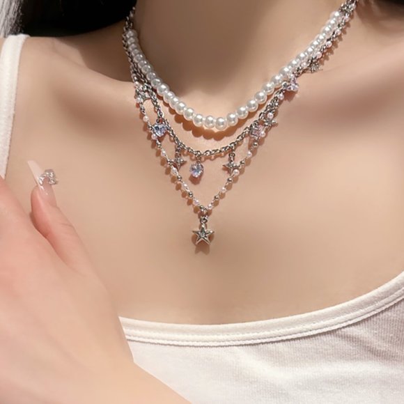 star pearl necklace - Picture 4 of 12
